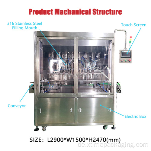 Shampoo Seife Duschgel Automatische Lotionsfüllmaschine